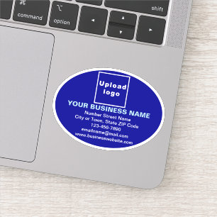 Handelsmarke auf Blue Oval Form Vinyl Sticker