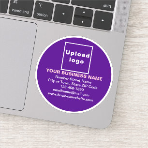 Handelsmarke auf Lila Round-Vinyl-Aufkleber Aufkleber