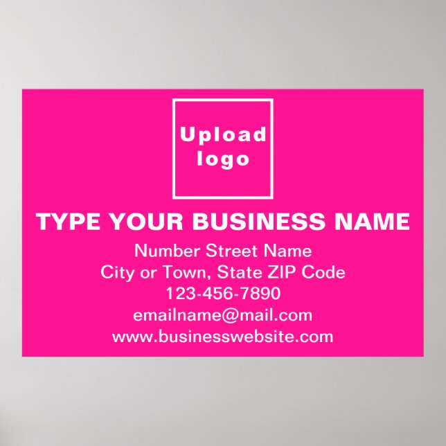 Handelsmarke auf rosa Rechteck-Poster Poster (Vorne)