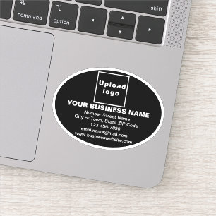 Handelsmarke auf schwarz-ovaler Form Vinyl-Aufkleb Aufkleber