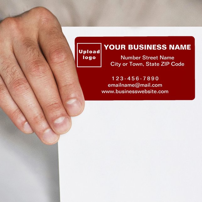 Handelsmarke für das Rotversandsiegel (Red shipping label with your business brand)
