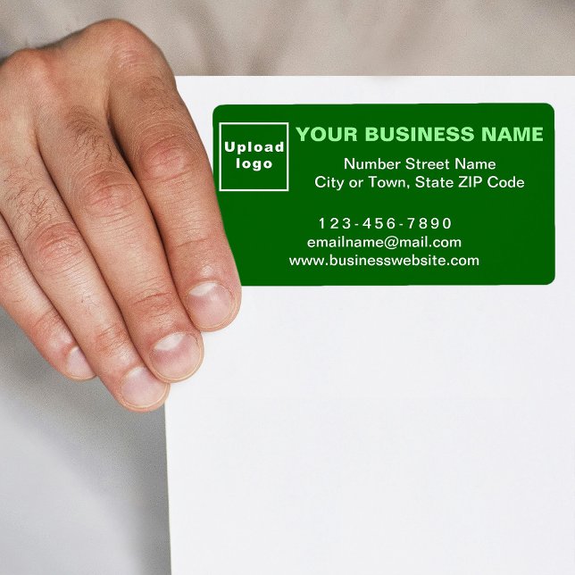 Handelsmarke für das Umweltzeichen (Green shipping label with your business brand)
