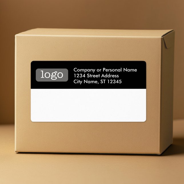 Handelsmarken (Custom Box Label with Logo and Return address)