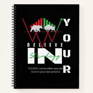 Handelsmotivation Bullisch Muster Notizbuch