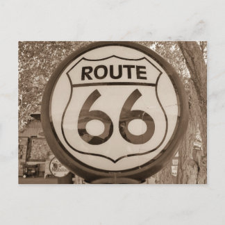 Handelsschild auf der Route 66 Postkarte