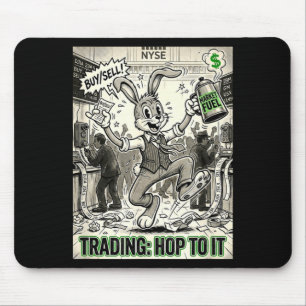 Handelssprung in den Vintage-Cartoons Aktienmarkt Mousepad