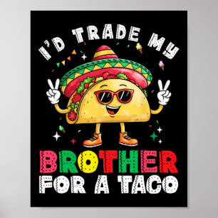 Handelsvertreter für Taco Cinco De Mayo Funny mexi Poster