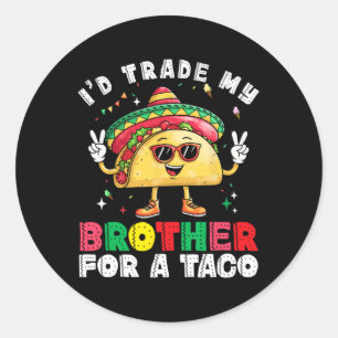 Handelsvertreter für Taco Cinco De Mayo Funny mexi Runder Aufkleber