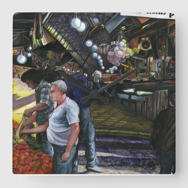 Handelsvertreter, Jerusalem Quadratische Wanduhr (Vorderseite)