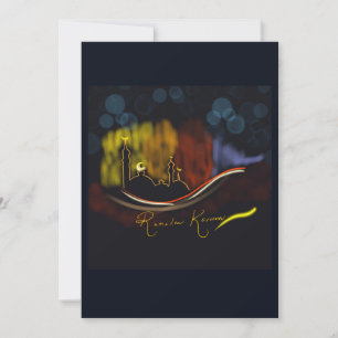 Handentworfene Ramadan-Karte
