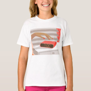 Händeschalten der Frauen auf den Knopf für den Wec T-Shirt