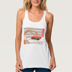 Händeschalten der Frauen auf den Knopf für den Wec Tank Top