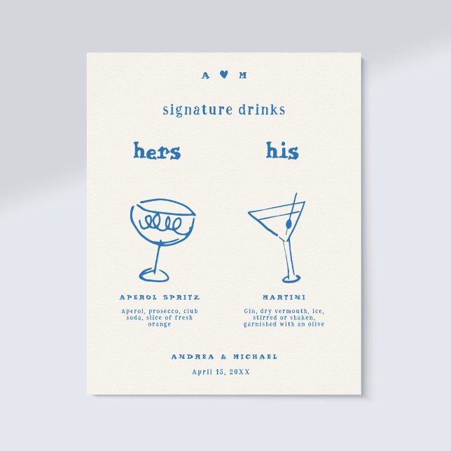 Händeschilderzeichen Getränke Cocktail Hochzeitssy Poster (Von Creator hochgeladen)