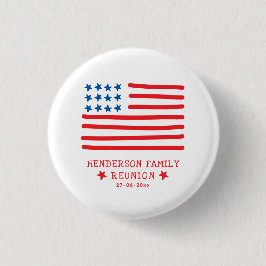 Händeschleife für die Amerikanische Flagge - Wiede Button