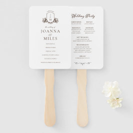 Handfächer für das Vintage Botanische Monogramm
