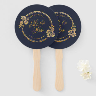 Handfans der elegantes Goldpersonalisierte Fächer