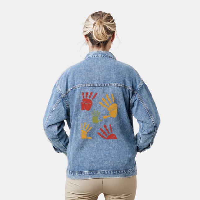 Handfarbe Jeansjacke (Modell)