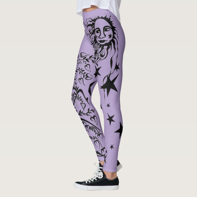 Handfarbene Designer-Leggings Leggings (Links)