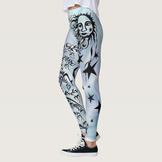 Handfarbene Designer-Leggings Leggings (Links)