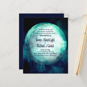 HandFasten Einladende Pagan Wiccan Aquamarin Moon
