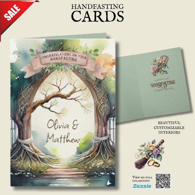 HANDFASTING CARD PERSONALISIERT PAGAN CELTIC DRUID KARTE (Von Creator hochgeladen)