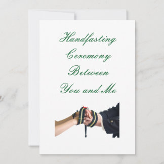 Handfasting-Grüne-Einladung Einladung