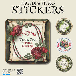 HANDFASTING STICKERS FOR FAVORS ENVELOPES CORD