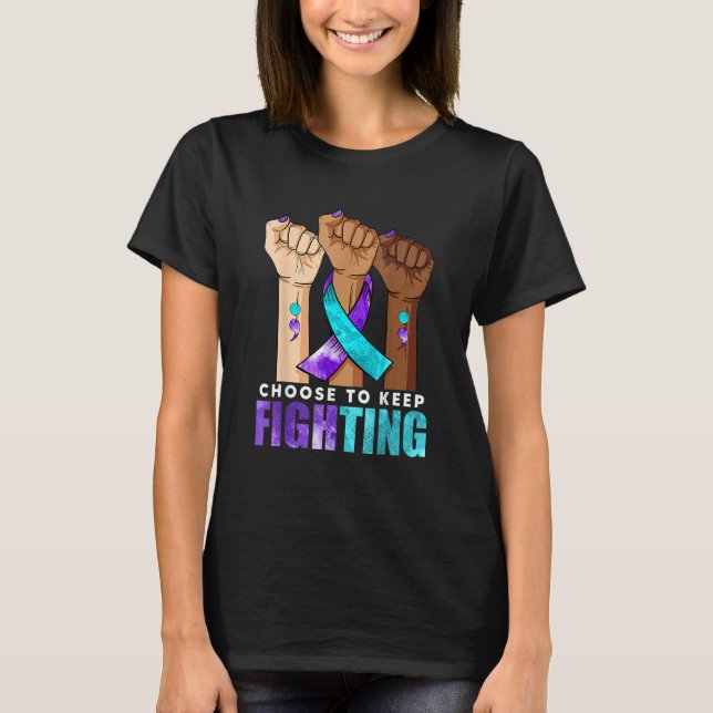 Handfaust Behalte Suizidpräventi T-Shirt (Vorderseite)