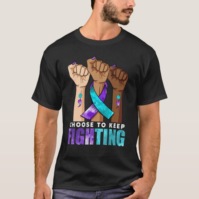 Handfaust Behalte Suizidpräventi T-Shirt (Vorderseite)