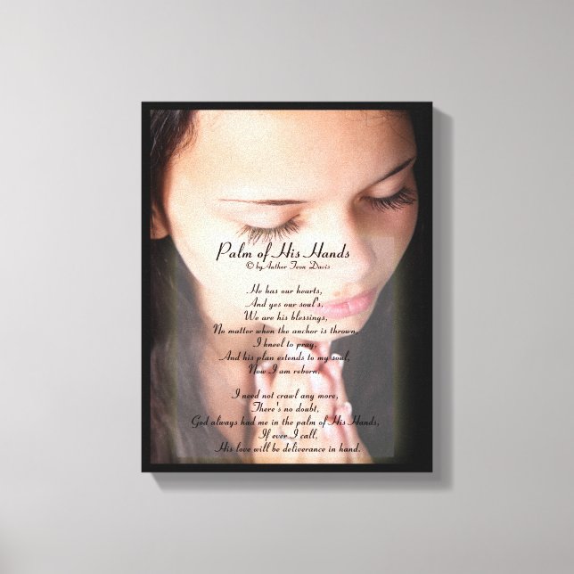 Handfläche POEM 4 LEINWAND CANVAS DRUCKEN (Vorderseite)