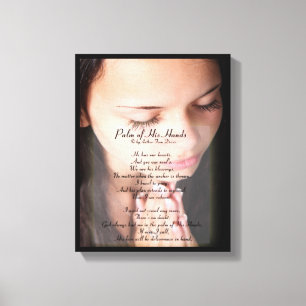 Handfläche POEM 4 LEINWAND CANVAS DRUCKEN