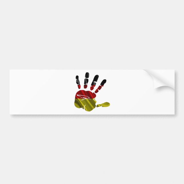 HANDflaggen-PRODUKTE DEUTSCHLANDS NETTE Autoaufkleber (Vorne)