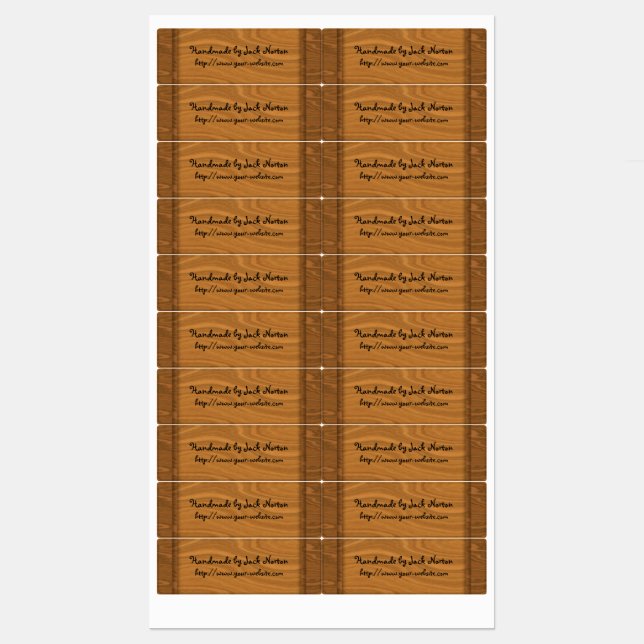 Handgefertigt aus Holz Etiketten (Blatt)