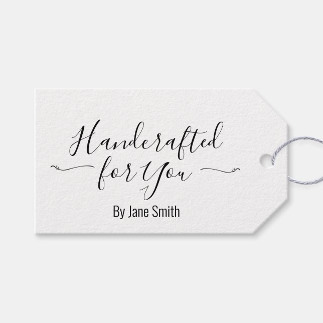 Handgefertigt für Sie Personalisiert Geschenkanhänger (Vorderseite (Horizontal))