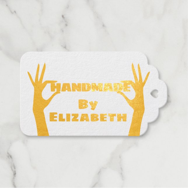 Handgefertigt Geschenkanhänger (Vorderseite (Horizontal))