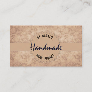 Handgefertigt, Kraft, Kraftpapier, vintage Visitenkarte