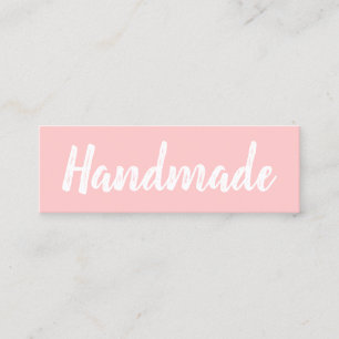 Handgefertigt minimalistisch, einfach, pastellrosa mini visitenkarte