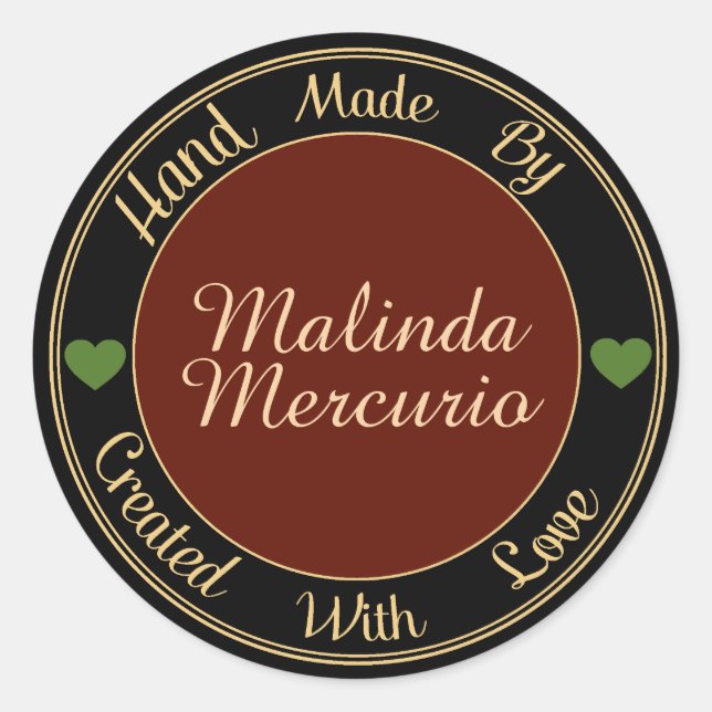 Handgefertigt mit Aufkleber - SRF (Vorderseite)