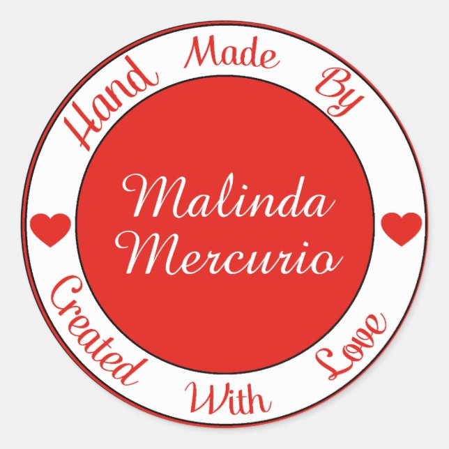 Handgefertigt mit Aufkleber - SRF (Vorderseite)