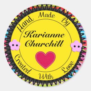 Handgefertigt mit Aufkleber - SRF