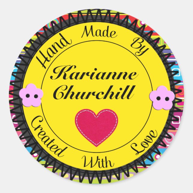 Handgefertigt mit Aufkleber - SRF (Vorderseite)