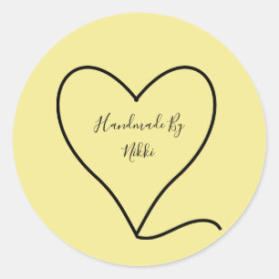 Handgefertigt mit Aufklebern Runder Aufkleber