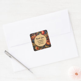 Handgefertigt mit Ihrem Namen Rosepaint Rosemaling Quadratischer Aufkleber