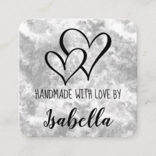 Handgefertigt mit Liebe-Aquarellkarte Quadratische Visitenkarte