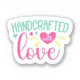 Handgefertigt mit Liebe Aufkleber