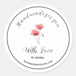 Handgefertigt mit Liebe Aufkleber für Zollwaren