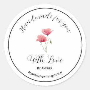 Handgefertigt mit Liebe Aufkleber für Zollwaren