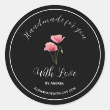 Handgefertigt mit Liebe Aufkleber für Zollwaren