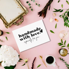 Handgefertigt mit Liebe | Benutzerdefiniertes Logo Visitenkarte
