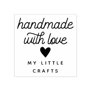 Handgefertigt mit Liebe-Branding für kleine Untern Gummistempel
